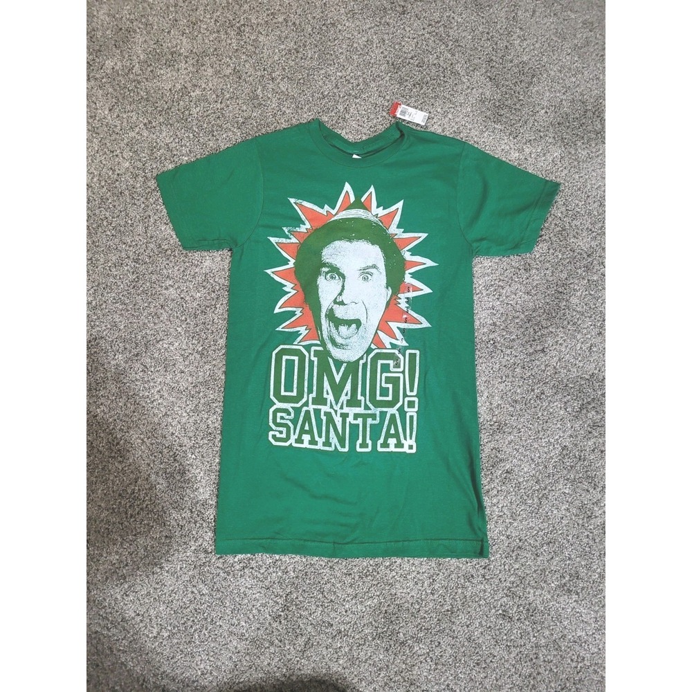 Elf Buddy Mens Size Small OMG Santa Holiday Novelty Christmas T-shirt Party